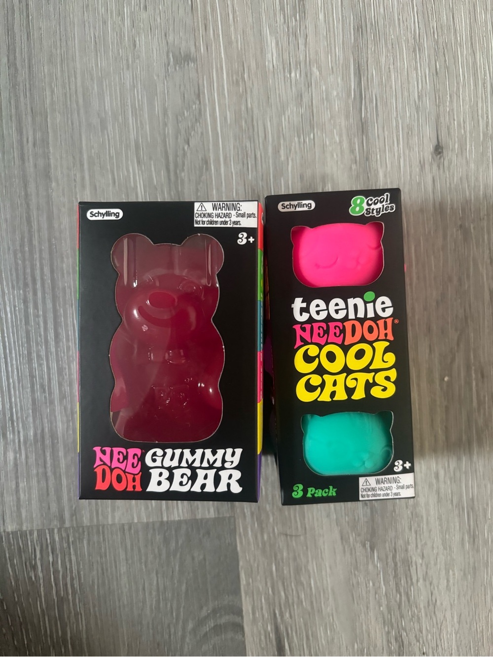 Teenie Needoh Cool Cats & Nee Doh Gummy Bear - Pink & Teal